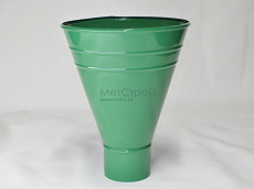 Воронка конусная для водосточной системы 
круглого типа, окрашенная в цвет RAL 6029 (мятно-зеленый)